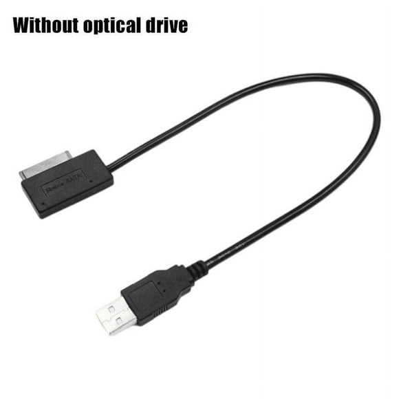 USB 2.0 to Slimline SATA 7+6 13pin Laptop CD DVD Optical Adapter D2J0 Drive