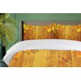 thumbnail image 4 of Ambesonne Fall Duvet Cover Sets, Leaves on Wooden Planks, 2-King, Yellow Orange Green, 4 of 7