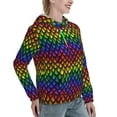 thumbnail image 6 of Kdxio Dragon Scales Print Womens Oversized Hoodies Sweatshirts Hooded Pullover Tops Sweaters Casual-Small, 6 of 7