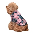 thumbnail image 5 of Honeii Rose Flowers Print Small Dog Hoodies Pet Hooded Sweatshirts Fall Winter Puppy Cat Sweaters Warm Clothes for Small Dogs Outfits Costume-Small, 5 of 7