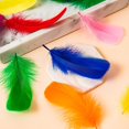 thumbnail image 3 of 100 piezas de plumas de ganso de colores naturales a granel 4-6 pulgadas (10-15 cm) para decoraciones de cupcakes, arte de bricolaje y atrapasueños, 3 of 5