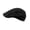 Black, variant on Unisex Linen Beret Hat Leisure Beret Flat Caps Trendy Solid Color Outdoor Hat