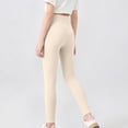 thumbnail image 4 of biudgviw Toddler Girl Leggings Child High Waisted Yoga Pants Soft Stretchy Casual Athletic Pants Comfortable Tights(Beige,10-11 Years), 4 of 6