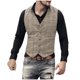 thumbnail image 1 of Camiseta sin mangas con cuello en V para hombre, estilo vintage, informal, a cuadros, con botones y bolsillos, sin mangas, con cuello en V, 1 of 7