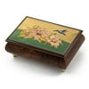 Handcrafted Tropical Theme Inlay Music Box With Hummingbird And Floral Design, Music Selection - Under the Sea (The Little Mermaid)