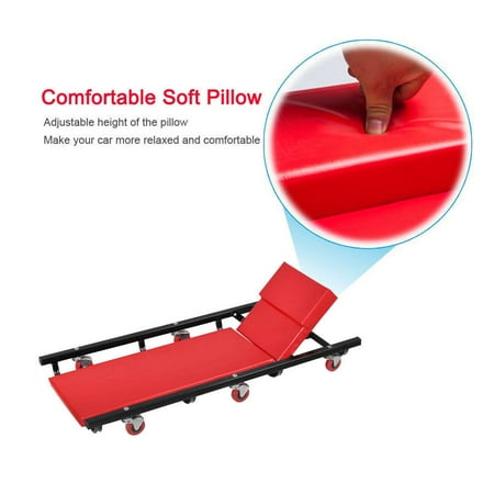 Adjustable Mechanics Roller Seat Ktaxon Adjustable Roller Seat Work Shop Mechanics Comfortable Creeper Rotary Stool Red ()