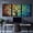 8 × 12 in (20 × 30 cm) × 3 panels, variant on 3pcs Canvas Wall Art for Living Room, Stained Glass Tree of Life Picture, Colorful Mosaic Abstract 3 Panel Artwork, Framed Wall Decor for Bedroom Office