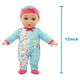 thumbnail image 5 of Little Darlings: 12" Bassinet Baby Doll Set - Teal, Pink, Stars - Soft Body Doll, Plastic Bassinet, Accessories, New Adventures, Toddler Kids Ages 2+, 5 of 7