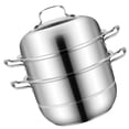 thumbnail image 5 of 1 Pc Stainless Steel Cookware Pot Folding Kitchen Pot Steaming Pot (Silver), 5 of 5