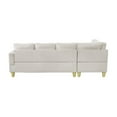 thumbnail image 4 of Star Home Living Corp Chris Microfiber Fabric Left Facing Sectional White Color, 4 of 11