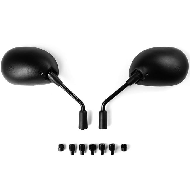 Krator Universel Noir Rétroviseurs de Moto Compatible avec Yamaha V-Max Vmax V Max VMX 1200