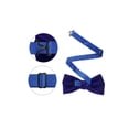 thumbnail image 2 of INSPIRE CHIC Corbata de Pajarita de Terciopelo para Hombre con Pañuelo de Bolsillo en Color Sólido Azul, 2 of 4