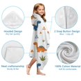 thumbnail image 7 of White Dinosaurs Geometric Plants Pattern Hooded Bath Towel，60"x35" for Ages 3 To 12 Kids, Quick Dry Lightweight Soft Microfiber Hood Beach Towel Cover Up for Kids, 7 of 7