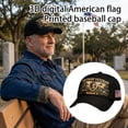 thumbnail image 4 of 250th Anniversary USA Hat Eagle Baseball Cap Patriotic American Flag Sequin Hat Unisex, 4 of 5