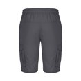 thumbnail image 3 of safuny Men's Classic Cargo Stretch Shorts Solid Color Pocket Activewear Holiday Dungarees Zipper Trendy Trousers Casual Outdoors Sports Athletic Outwear Work Dark Gray XXL, 3 of 5