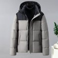 thumbnail image 1 of Puntoco Chaqueta Acolchada Gruesa Para Exteriores Con Cremallera Y Capucha De Manga Larga Para Hombre, 1 of 6