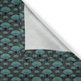 thumbnail image 5 of Ambesonne Geometric Grommet Curtain, Trippy Half Circles, 50" x 96", Jade Green Charcoal Grey, 5 of 6