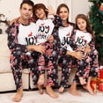 thumbnail image 2 of Xmas Family Look Outfits Mother Father Kids Matching Clothes 2 Pcs Sleepwear Baby&Dog Romper Letter Print Christmas Pajamas Set, 2 of 3