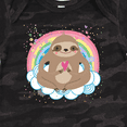 thumbnail image 4 of Inktastic Sloth Yoga Rainbow Girls Baby Bodysuit, 4 of 5