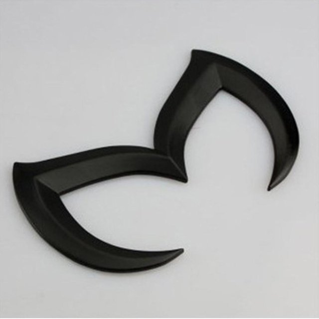 Mazda M Bat Sign Car Stickers Decoration Car Tail Hood Decals Emblems Mazda 6 3 3d Metal M Badge Decal Evil Emblem Black Silver