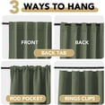 thumbnail image 2 of H.VERSAILTEX Light Blocking Thermal Insulated Window Curtains Bedroom Darkening Drapes for Living Room Back Tab/Rod Pocket Draperies, 2 Panels, 52" x 84", Bronze Green, 2 of 6