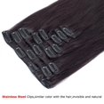 thumbnail image 5 of Clip in Hair Extensions, Natural Color Balayage Hair Clip in Human Hair Extensions Real Human Hair Straight Remy Hair Extensions 14-26inches 8pcs/set, 5 of 5