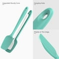 thumbnail image 4 of U-Taste 480°F High Heat Resistant Silicone Spoon Spatula Set of 3, BPA-Free Food Grade Kitchen Cooking Baking Mixing One Piece Seamless Flexible Rubber Scraper for Nonstick Cookware (Aqua Sky), 4 of 10