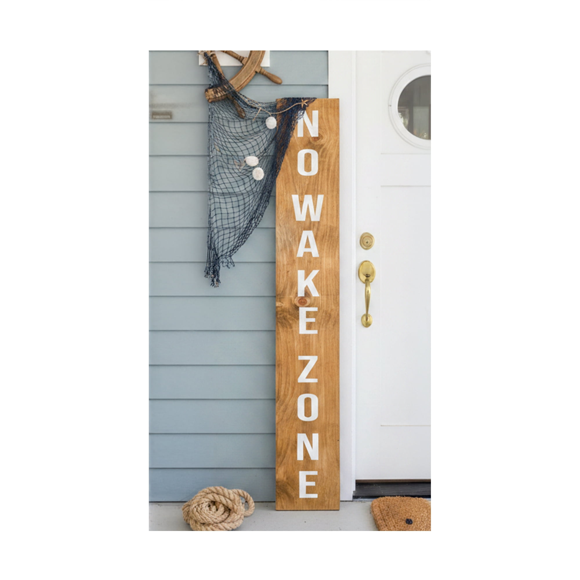 Calloway Mills 119334707 No Wake Zone Porch Leaner, 47" x 07"
