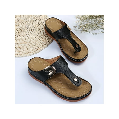 

Lacyhop Women Casual Wedge Summer Thong Flip Flop Sandal