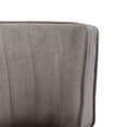 thumbnail image 6 of 360-Degree Swivel Accent Armchair with Wide Upholstered Seat and Metal Base, Round Barrel Chairs in Fluffy Velvet Fabric for Living Room, Bedroom, Gray, 6 of 7