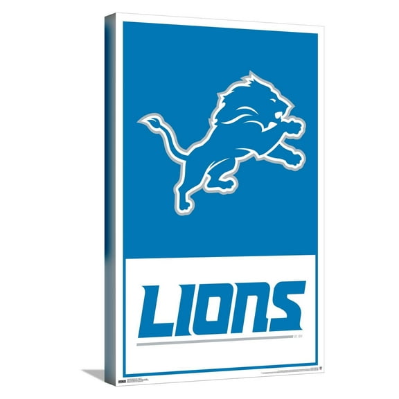 NFL Detroit Lions - Logo 21 Canvas Wall Poster, 14.725" x 22.375"