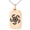 Rose, variant on Stainless Steel Greek Mythology Hydra Engraved Small Rectangle Dog Tag Charm Pendant Necklace