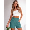 thumbnail image 7 of ANRABESS Womens Casual Shorts Elastic Paperbag Waist High Waisted Summer Loose Fit Beach Vacation Shorts with Pockets, 7 of 7