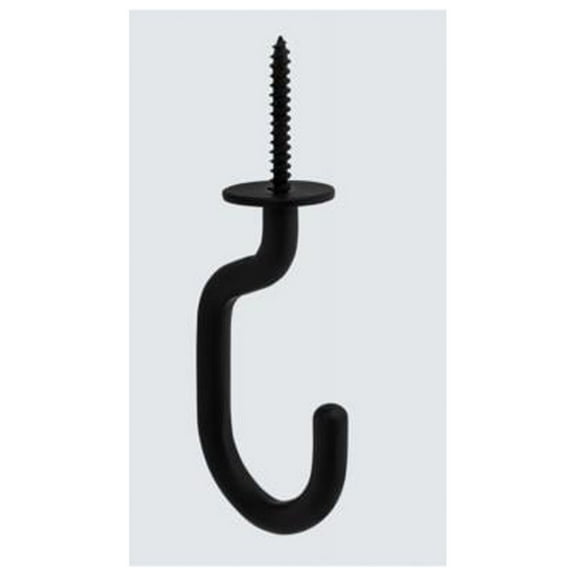 National Hardware N275-523 Modern Ceiling J Hook, Black, 50-Lb. Load, 3-11/32 In. - Quantity 20