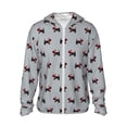 thumbnail image 1 of Fotbe Polka Dot Christmas Dog Chaqueta con Protección Solar UPF 50+ para Hombre y Mujer, Camisa con Capucha y Bolsillos-Small, 1 of 7