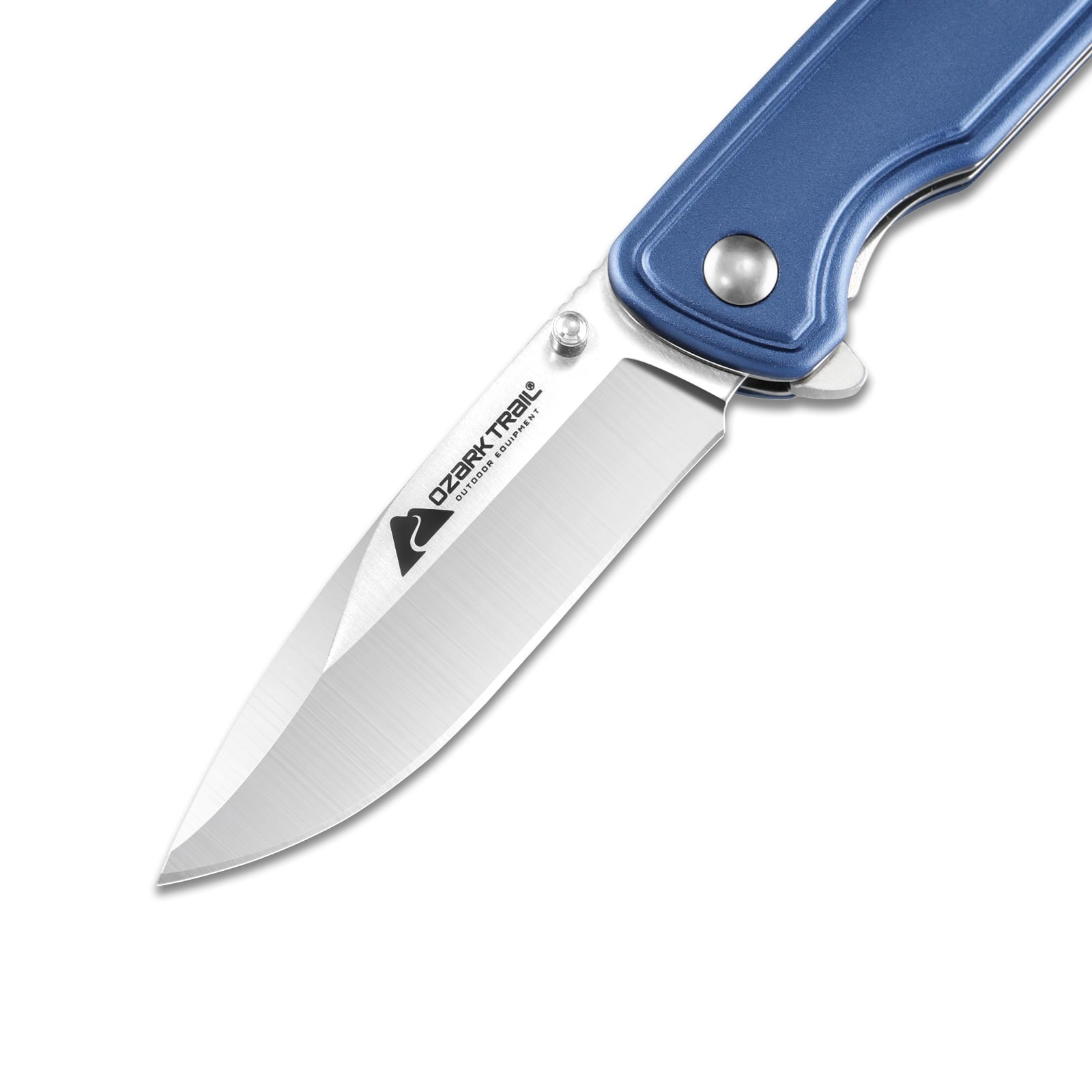 Ozark Trail 7 inch Folding Knife with 3" D2 Blade and 4" Aluminum Handle,Reversible Belt Clip