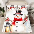 thumbnail image 2 of Manfei Cartoon Winter Snowman Bed Sheets, Merry Christmas King Sheets, Teens Kids Boys Girls Sheet Set, Breathable Home Decor, 4-Piece, 2 of 7