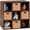 Walnut, variant on Best Choice Products 9-Cube Bookshelf, Display Storage System, Compartment Organizer w/ 3 Removable Back Panels - Black