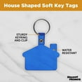 thumbnail image 3 of House Shaped Soft Key Tags Set of 10, Bulk Pack - Perfect for Tradeshows, Party Favors, Events - Transparent Blue, 3 of 5