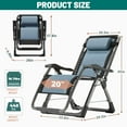 thumbnail image 2 of Lilypelle Zero Gravity Chair Folding Adult Camping Cot Bed with Mat Lounge Recliner Chairs with Tray,Pillow, 2 of 6