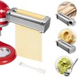 thumbnail image 1 of Pasta Maker 304 Stainless Steel Kitchen Pasta Attachment Stainless Steel Pasta Stainless Steel Roller Attachment Replacement for KitchenAid Stand Mixer, 1 of 7