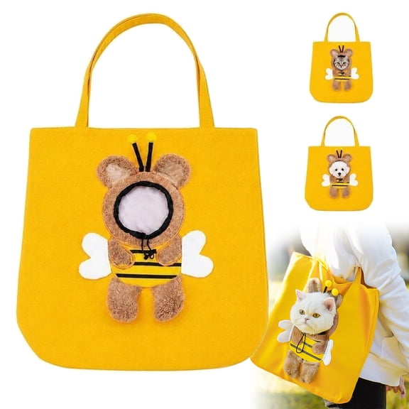 Paw Peek Bag, Pet Carrier Bag, Canvas Shoulder Cozy Carry for Cats, Breathable Head-Out Design for Small Pets, Outdoor Travel Camping