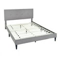 thumbnail image 3 of Home Fare MidCentury Modern Queen Platform Bed in Gray Fabric, 3 of 10