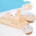thumbnail image 4 of Wooden Earring Display Stand Earring Card Holder Earring Rings Bracelet Display Holder, 4 of 9