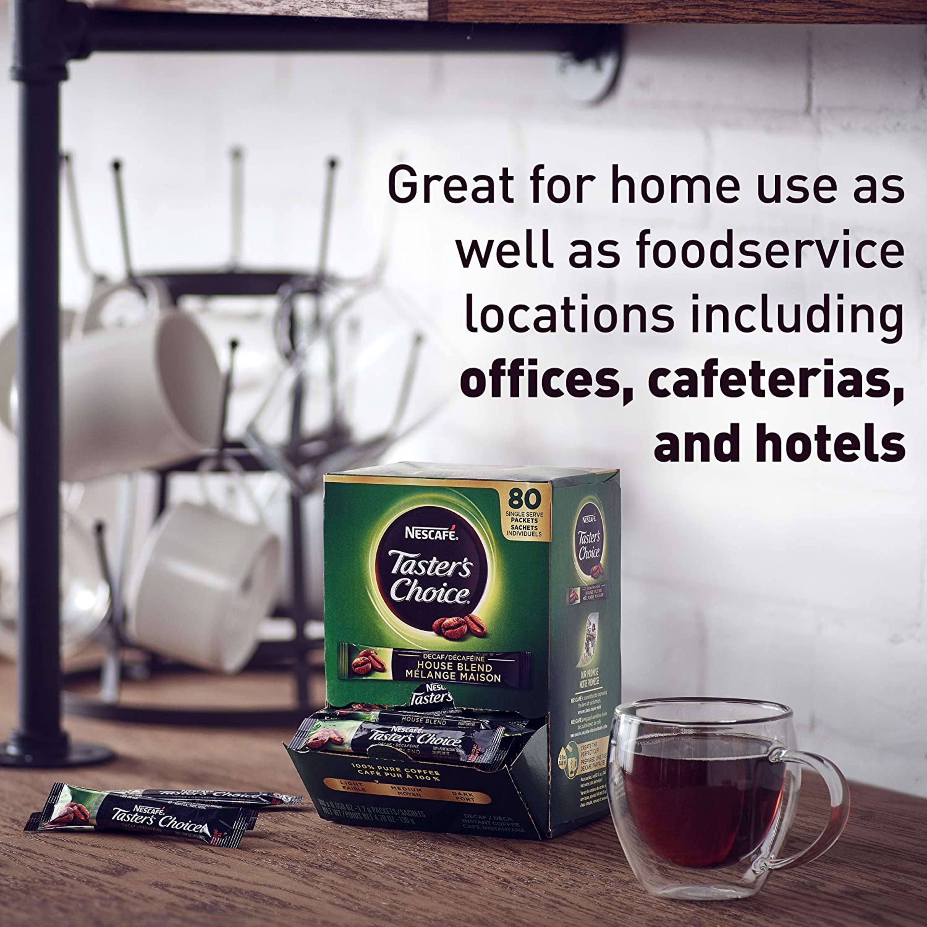 Buy Nescafe Taster's Choice Decaf House Blend Instant Coffee Packets, 80 Ct Online at Lowest