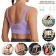 thumbnail image 3 of Plus Size Sports Bra for Women S-5X 3 Pack Pullover Wireless Bralettes Ladies Solid Multipack Breathable Support Athletic Underwear Bra, 3 of 6