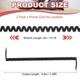 thumbnail image 2 of Uxcell 2 Pack Phone Cord for Landline, 13.1 Feet(Coiled 1.96 Feet) RJ9/RJ10 4P4C Landline Handset Cord Universal Telephone Phone Cable for Telephone Handset Accessory, Black, 2 of 6