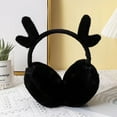 thumbnail image 7 of Deer Antler Plush Earmuffs Winter Warm Ear Cover Fashion Stretchable Earmuffs Women Girls Outdoor Ear Warmer Christmas Headwear (Pink), 7 of 7