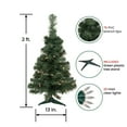 thumbnail image 6 of Northlight Pre-Lit Medium Blackwater Fir Artificial Christmas Tree - 2' - Clear Lights, 6 of 6