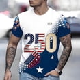 thumbnail image 2 of 4th of July T Shirts for Men's 250th Anniversary Patriotic Graphic Casual Short Sleeve T Shirt Comfortable Breathable Tee For Daily Wear Couples Matching Outfit Blue XL, 2 of 4